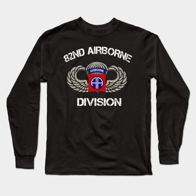 US Army 82nd AIRBORNE Division Veteran Vintage - Veterans Day Gift Long Sleeve T-Shirt by floridadori